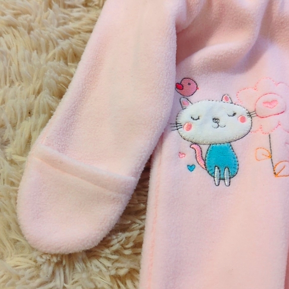 NWOT Absorba Baby Pink Fleece Winter Suit, 6-9 Months - Picture 8 of 11